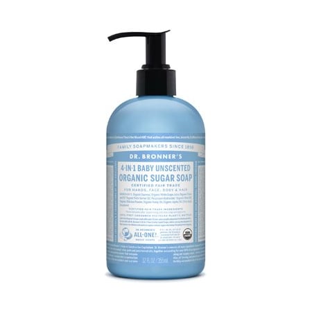 Dr. Bronners 12OZ Unscent Sugar Soap SD0504